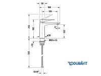 MEDIDAS MONOMANDO LAVABO TULUM DURAVIT